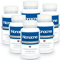 Nonacne: pacchetto 6 flaconi per 6 mesi di trattamento anti-acne.