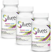 Confezione standard di 3 flaconi di Silvets.