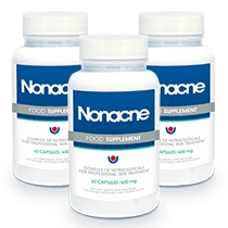 Nonacne: pacchetto 3 flaconi per 3 mesi di trattamento anti-acne.