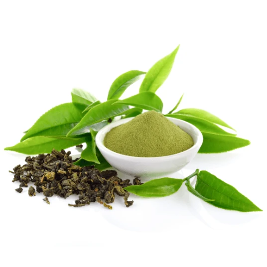 Foglie di tè verde, fonte di EGCG per il metabolismo dei grassi in Night Mega Burner