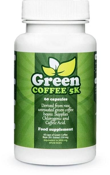 Confezione di Green Coffee 5K con capsule dimagranti per perdere peso