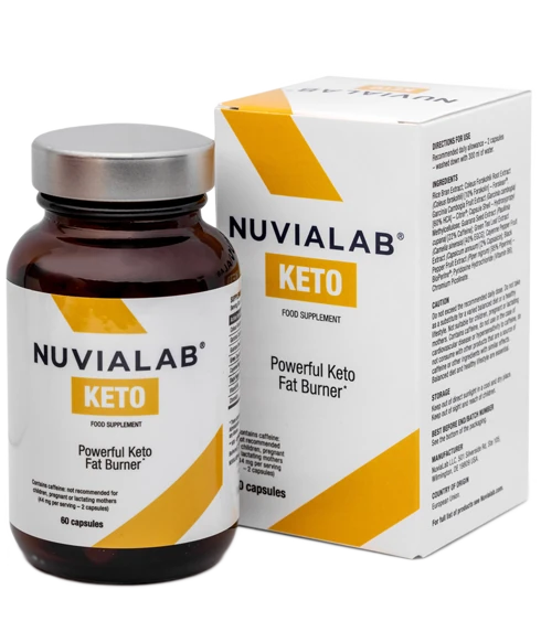 Confezione di NuviaLab Keto, integratore per chetosi e perdita peso