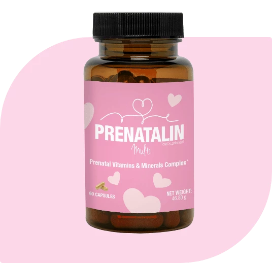 Confezione di Prenatalin Multi, multivitaminico prenatale.