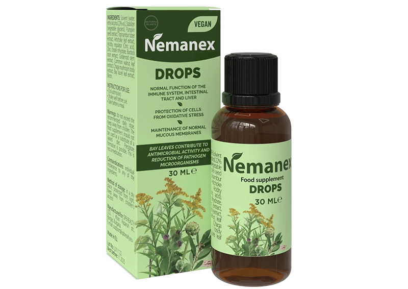 Dettaglio flacone Nemanex, soluzione naturale